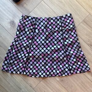 EMMA JAMES Business Casual Multicolor Flowy Polka Dot Skirt